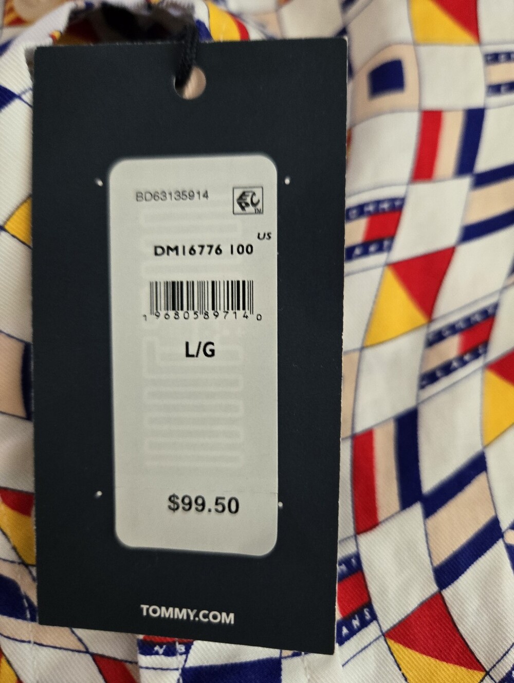 Tommy Jeans Men's RLX COLOR Block Rugby/Skate Button Down Shirt Large NEW - Picture 7 of 15
